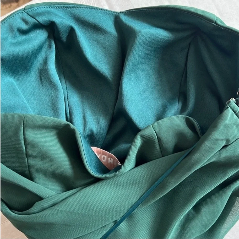 Birdy Grey | Women’s Size XS Elegant One-Shoulder Green Dress - Picture 7 of 9